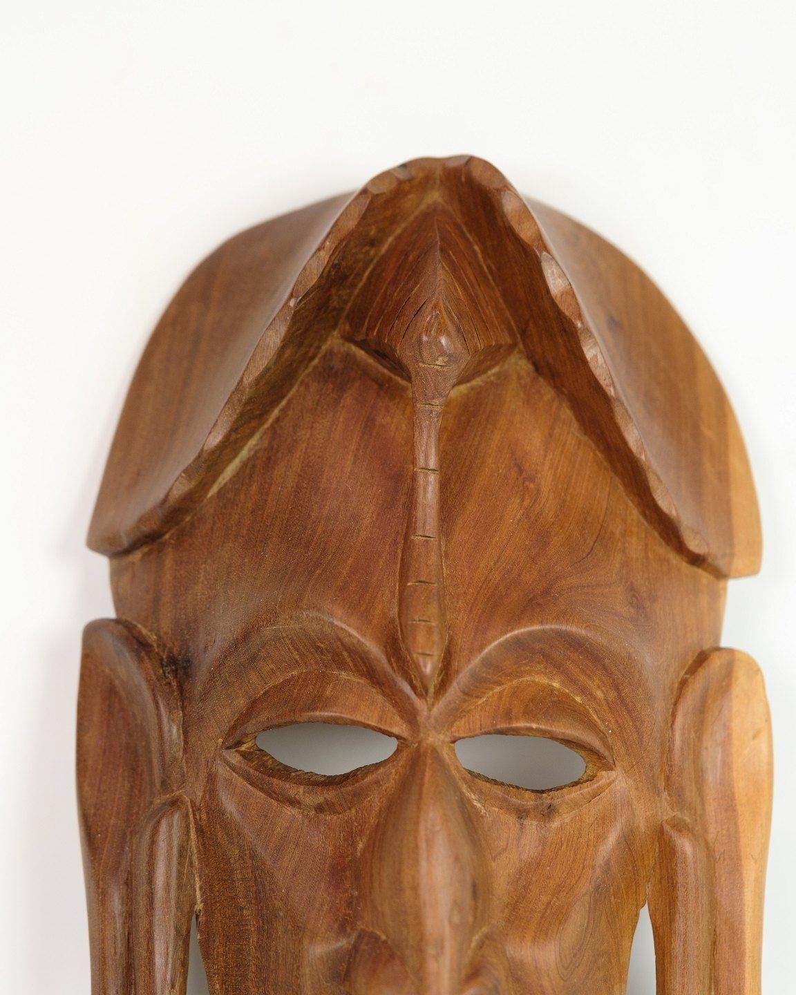 African Mask Hand Carved  In Ligth Wood photo for sale
