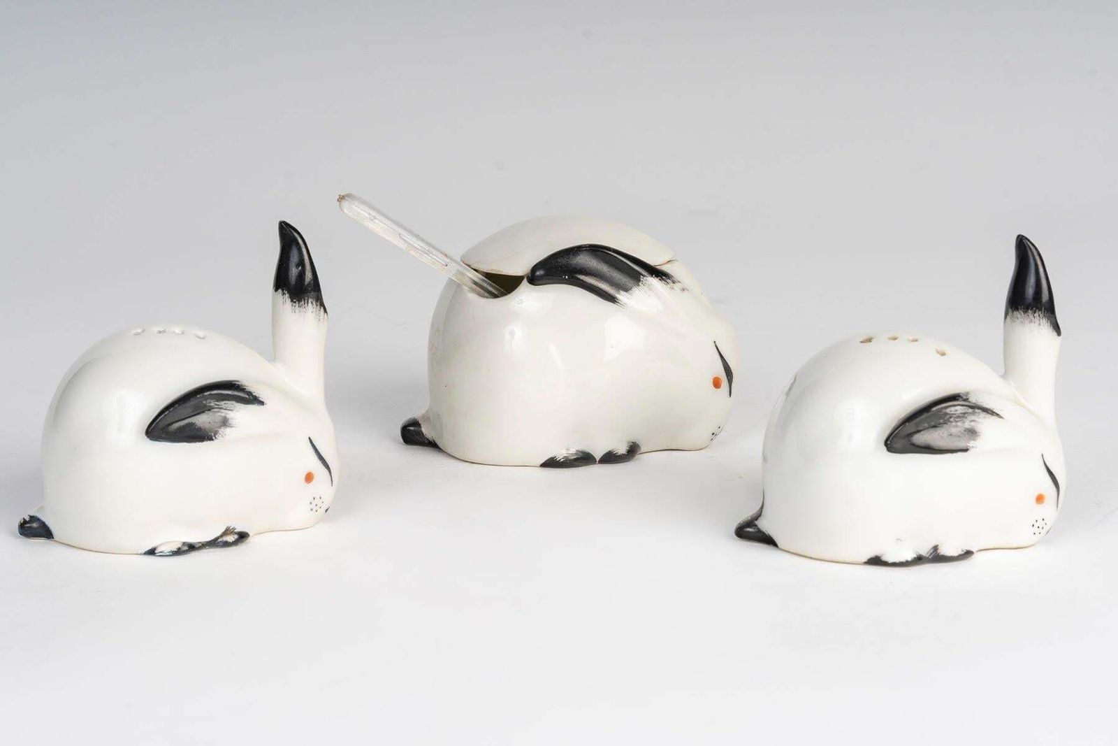 Saltcellar, Pepperpot, Mustard Pot By Sandoz, Haviland Porcelain, 20th Century. photo furniture