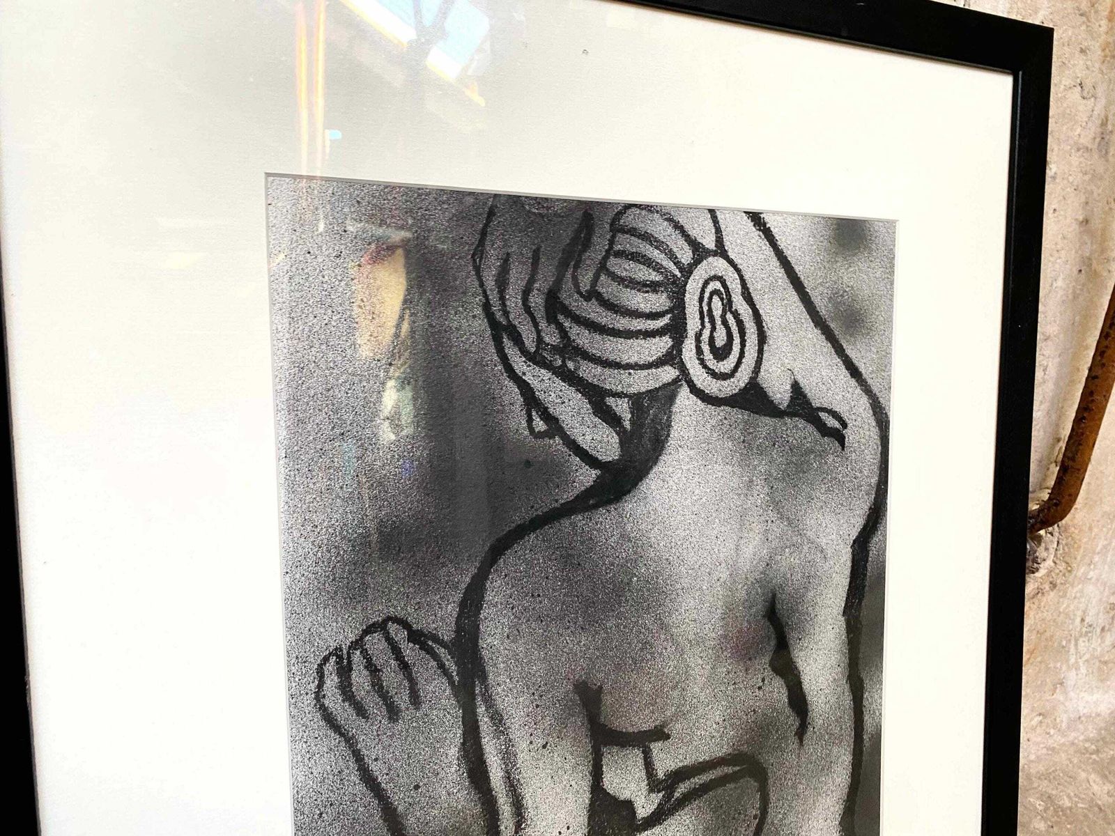 Pair Of Figurative Screen Prints In Frames Signed. Pembrokeshire, Wales Artist photo vinterior