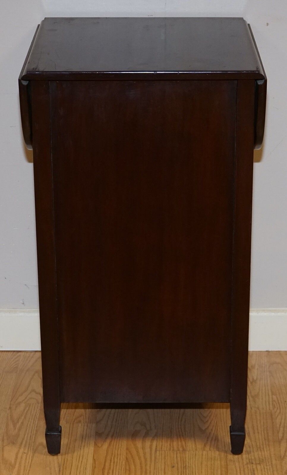 350.0 Lovely Vintage Mahogany Side End Hardwood Table With Drawer And Shelfs photo