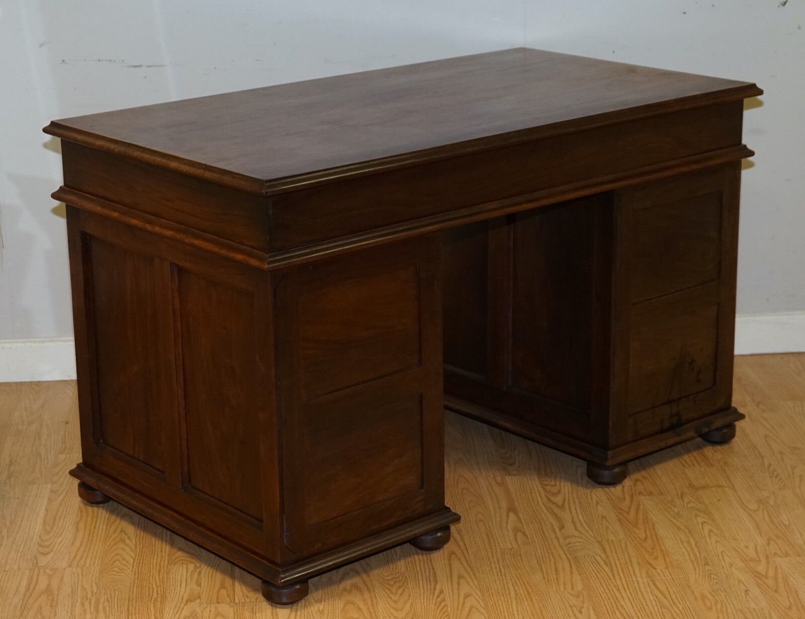 2800.0 Antique Rare Circa 1880 Victoria Regina Military Campaign Pedestal Desk photo