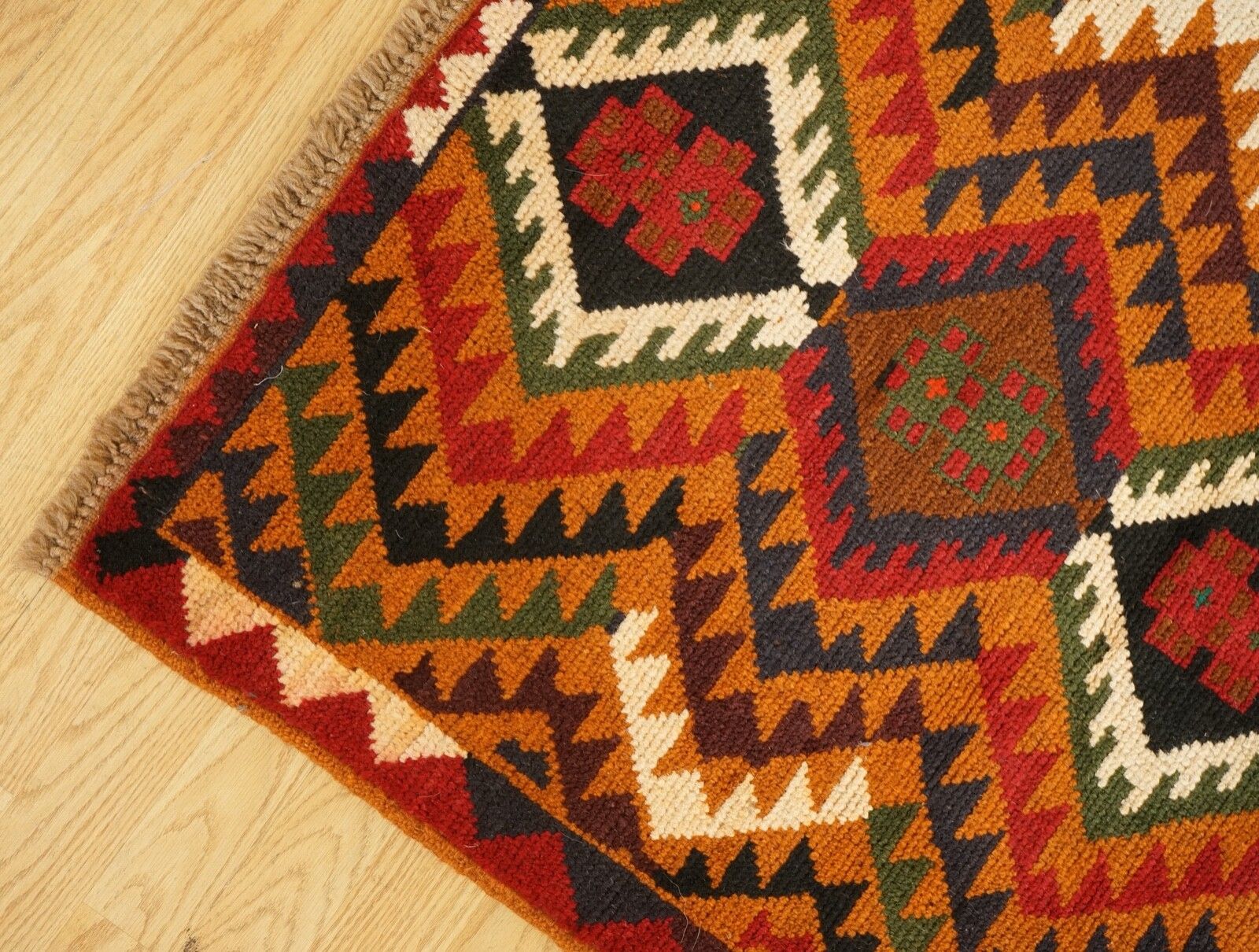 Lovely Vintage Geometric Kilim Aztec Rug photo 550.0