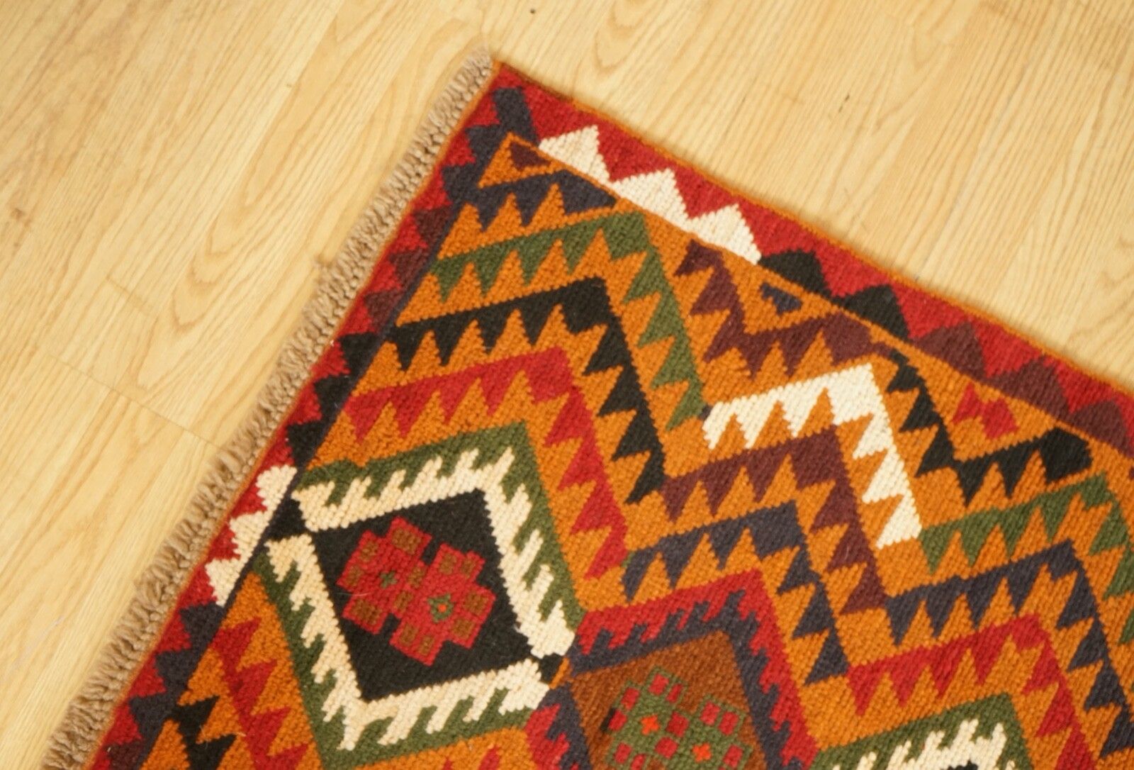Lovely Vintage Geometric Kilim Aztec Rug photo vinterior