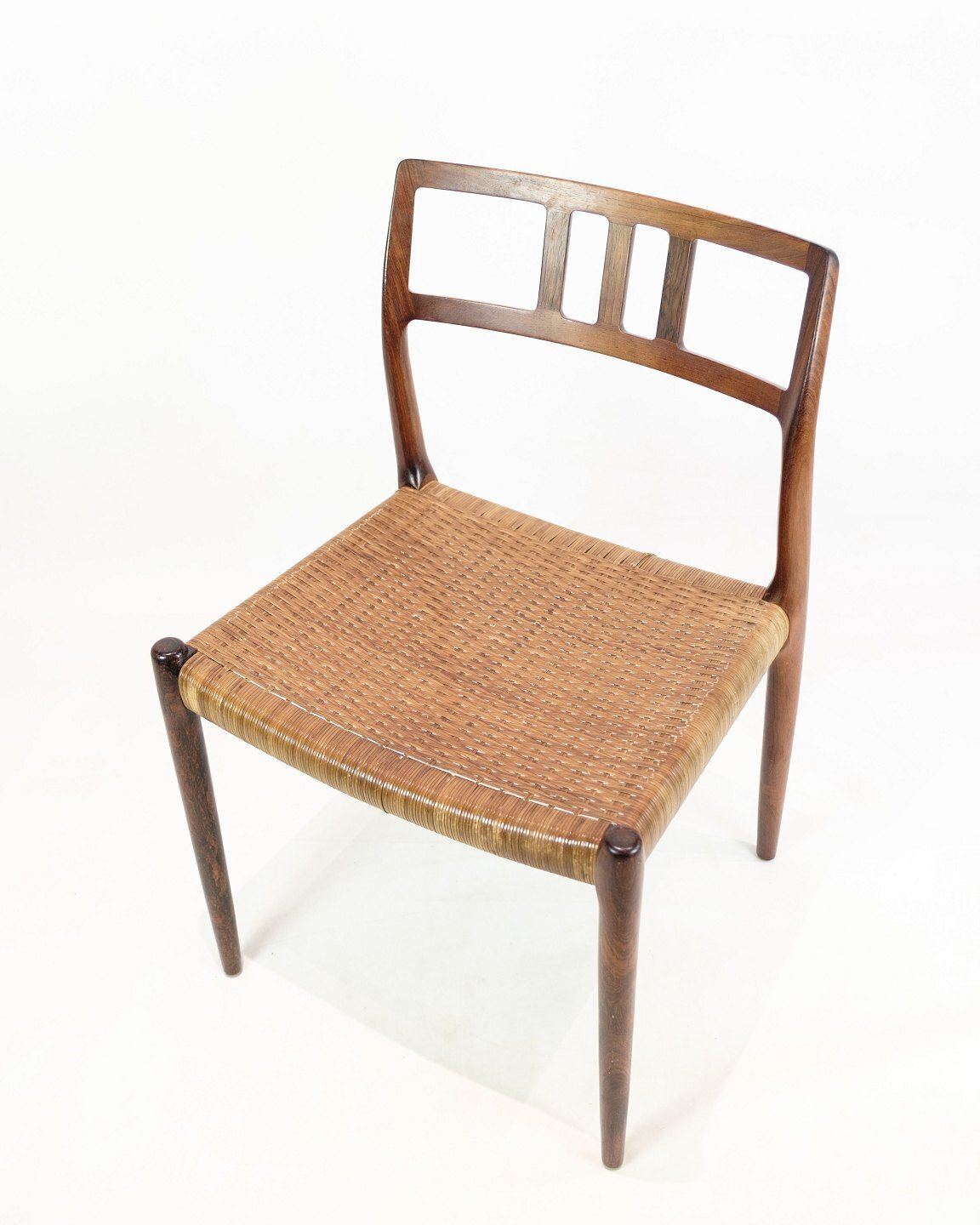Set Of 4 Dining Chairs Model 79 In Rosewood & Plank Wicker By Niels Otto Møller For Jl Møllers Furniture Factory From 1960s photo Furniture