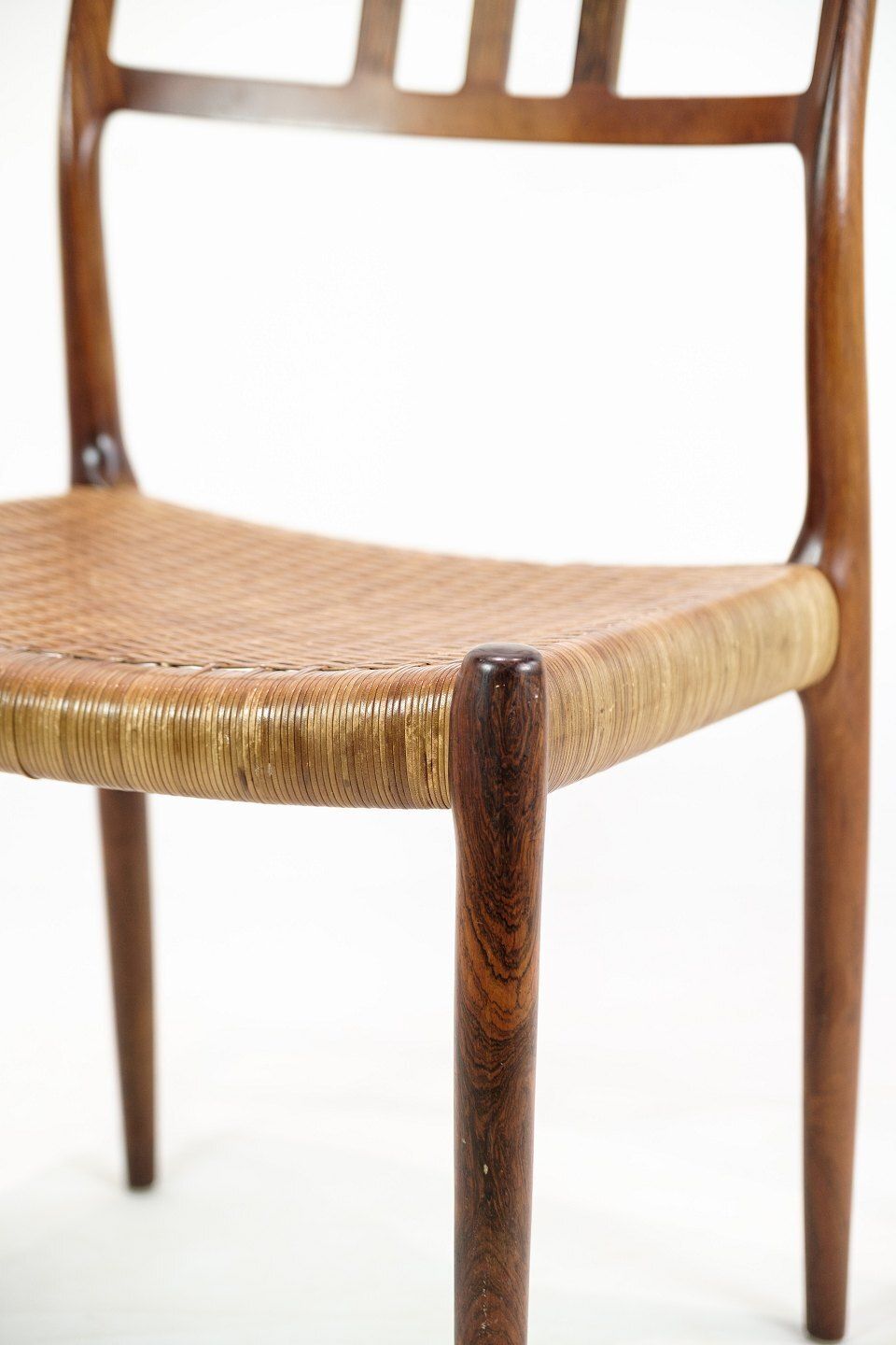Set Of 4 Dining Chairs Model 79 In Rosewood & Plank Wicker By Niels Otto Møller For Jl Møllers Furniture Factory From 1960s photo 4300.0