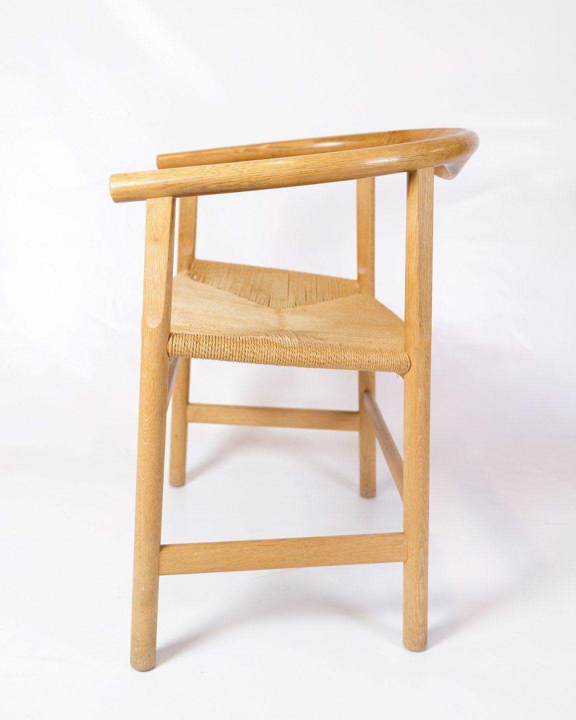 Set Of 2 Armchairs Model Pp201 In Oak With Wenge Wood Inlay With Backrest & Seat Made Of Paper Yarn By Hans J. Wegner For Pp Møbler photo 5815.0