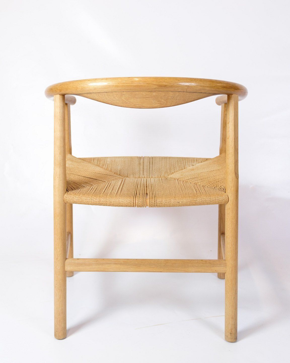 Set Of 2 Armchairs Model Pp201 In Oak With Wenge Wood Inlay With Backrest & Seat Made Of Paper Yarn By Hans J. Wegner For Pp Møbler photo buy