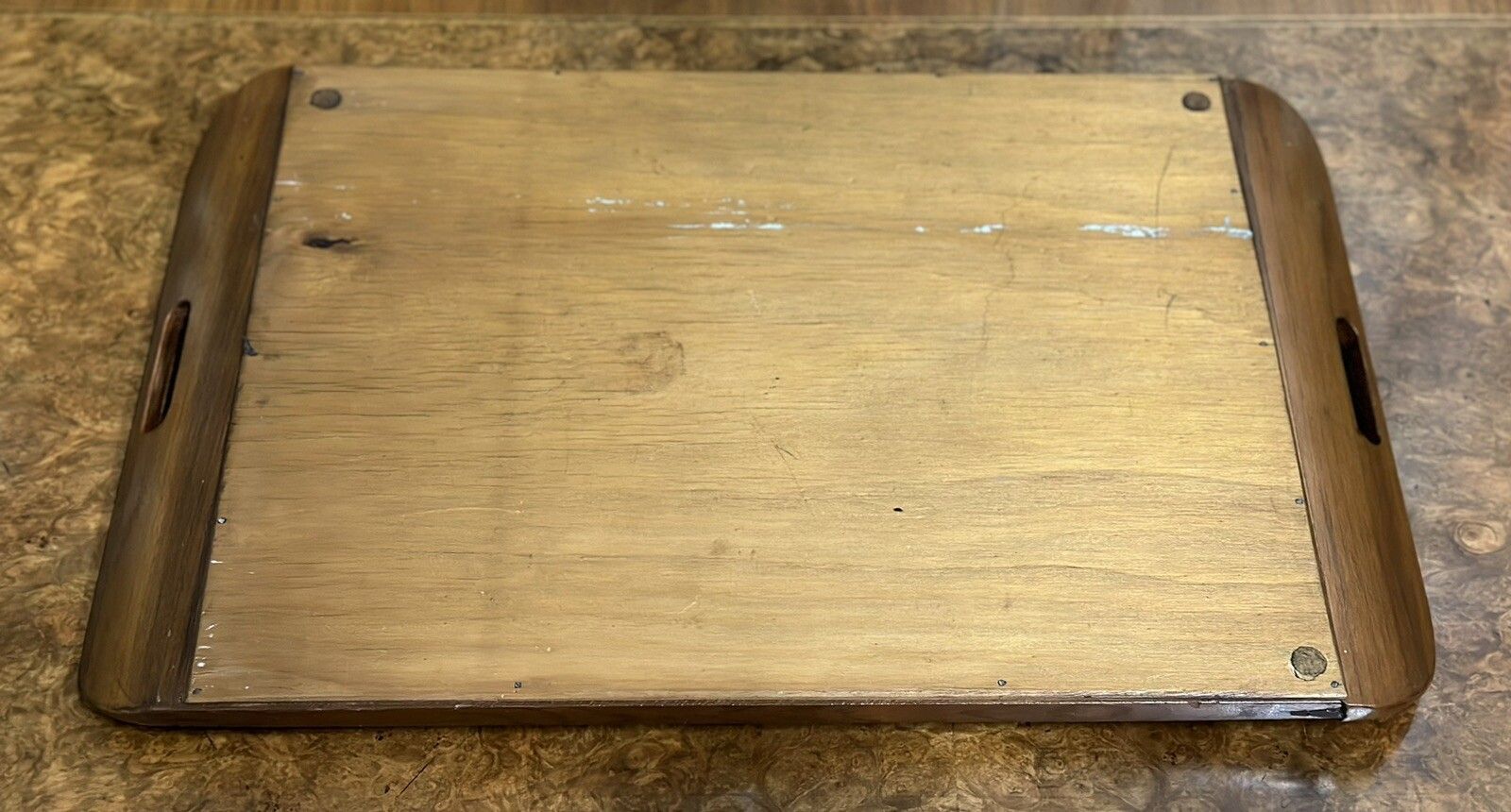 photo for sale 1940's Brazilian Inlaid Wood Tray With Real Morpho Butterfly Wings
