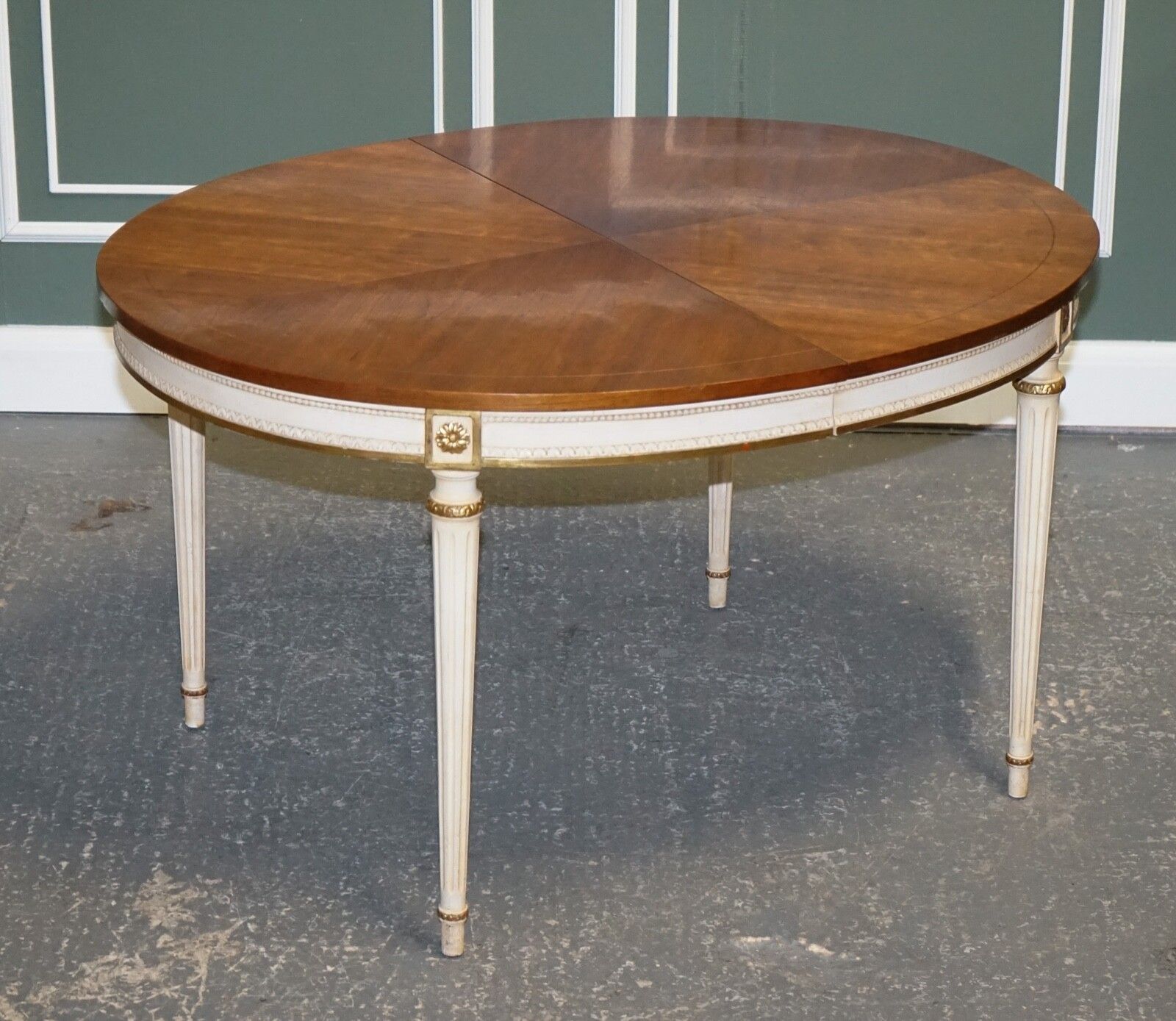 Kindel Furniture Cherrywood & Handpainted Gildwood Extendable Dining Table photo furniture