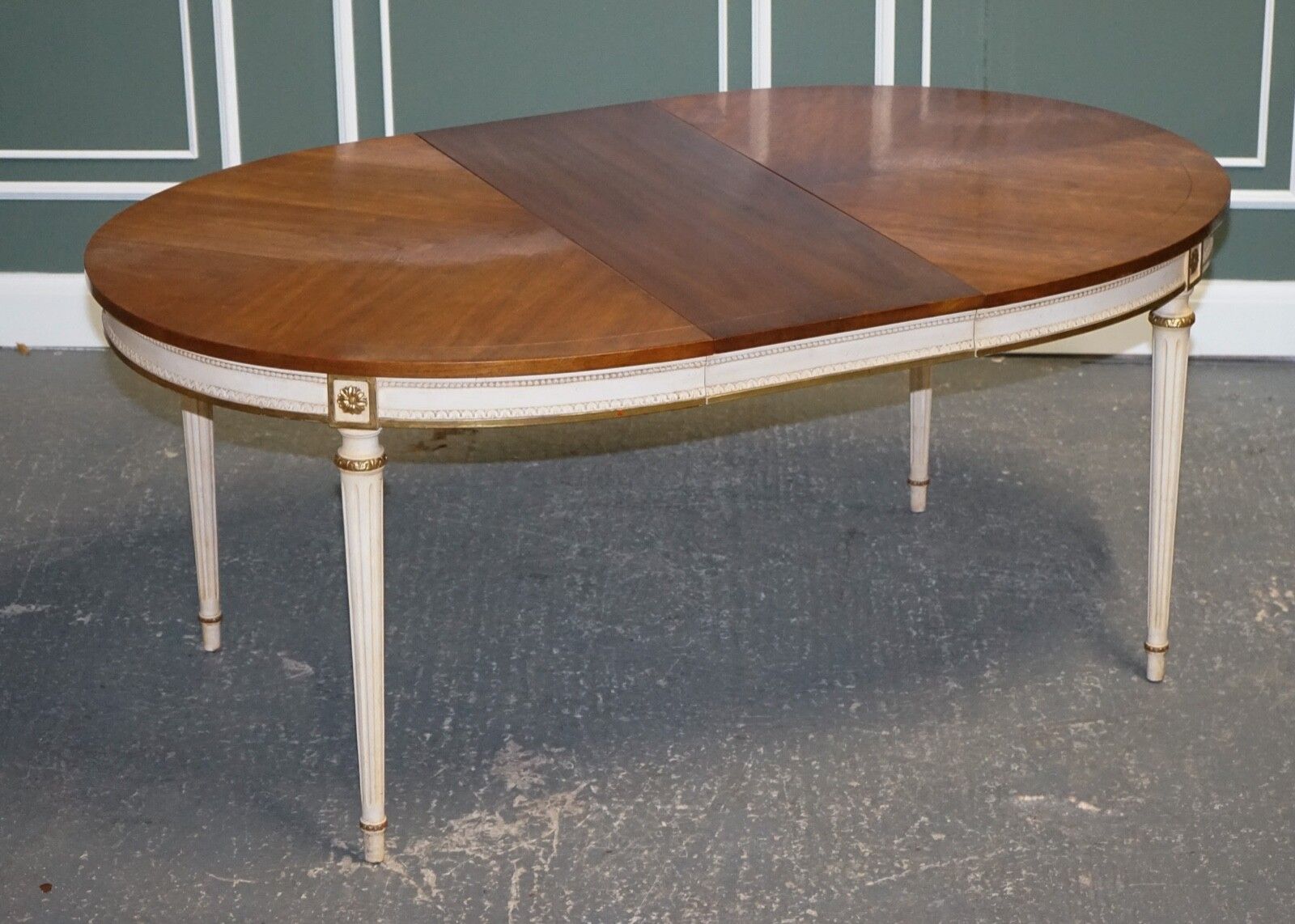 Kindel Furniture Cherrywood & Handpainted Gildwood Extendable Dining Table photo Furniture