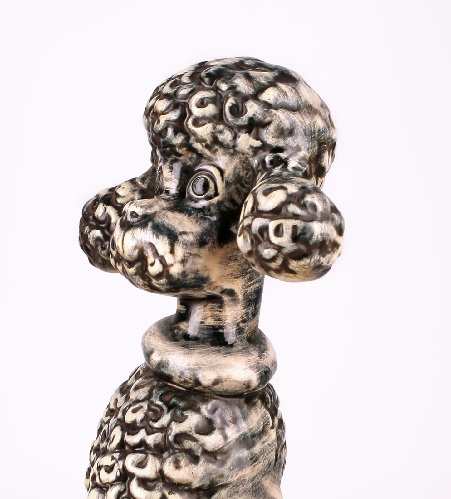 photo furniture Mid 20th Century French Unglazed Hand Painted Ceramic Figurine Of A Poodle/Dog By Atelier Primavera Au Printemps