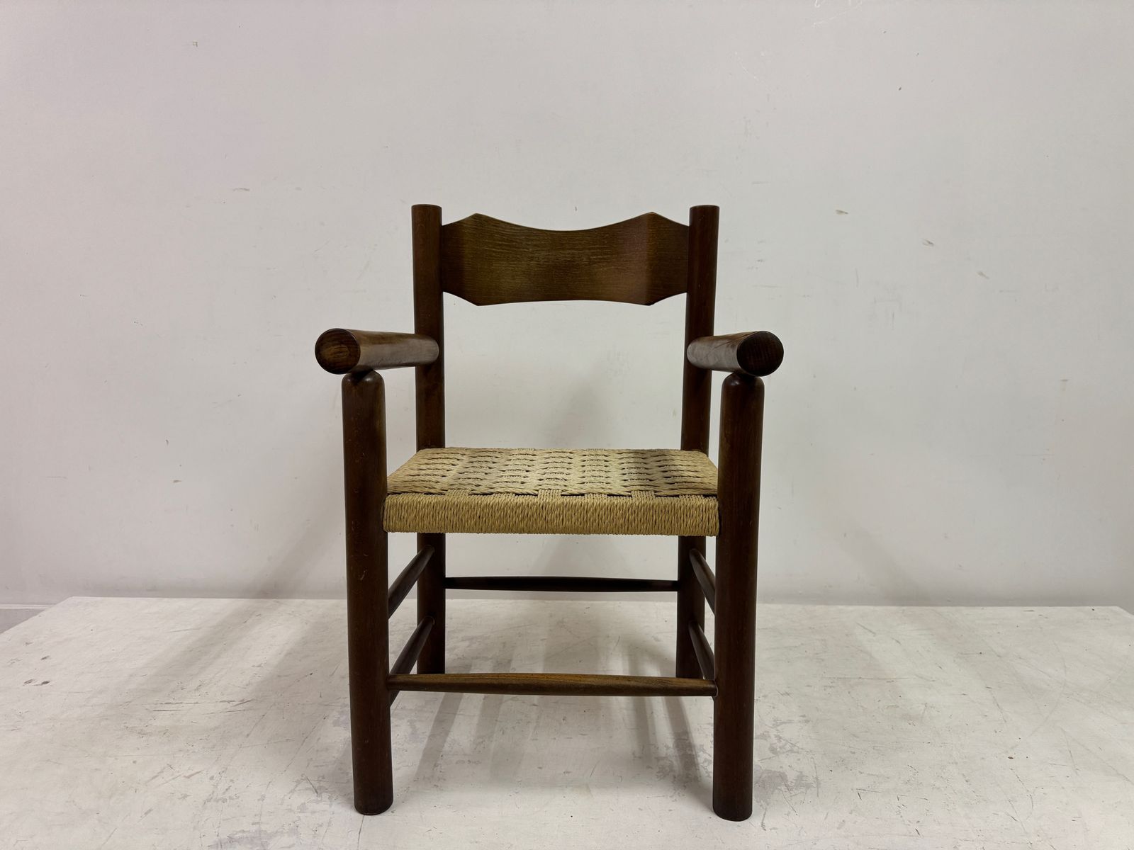Mid Century Italian Armchair With Rush Seat photo buy
