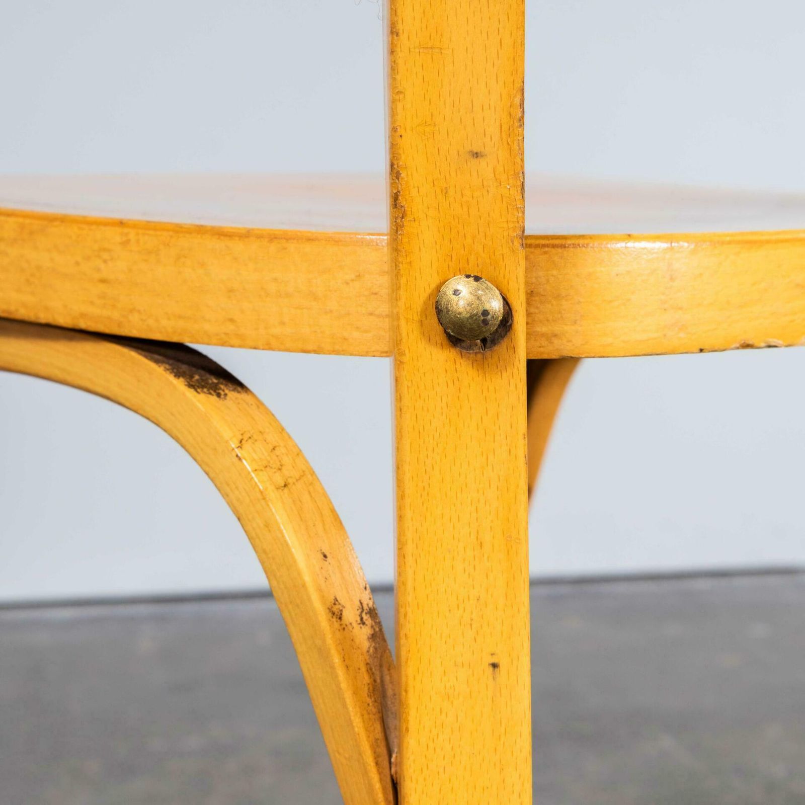 1950’s Standard Single Bar Blonde French Dining Chairs photo for sale