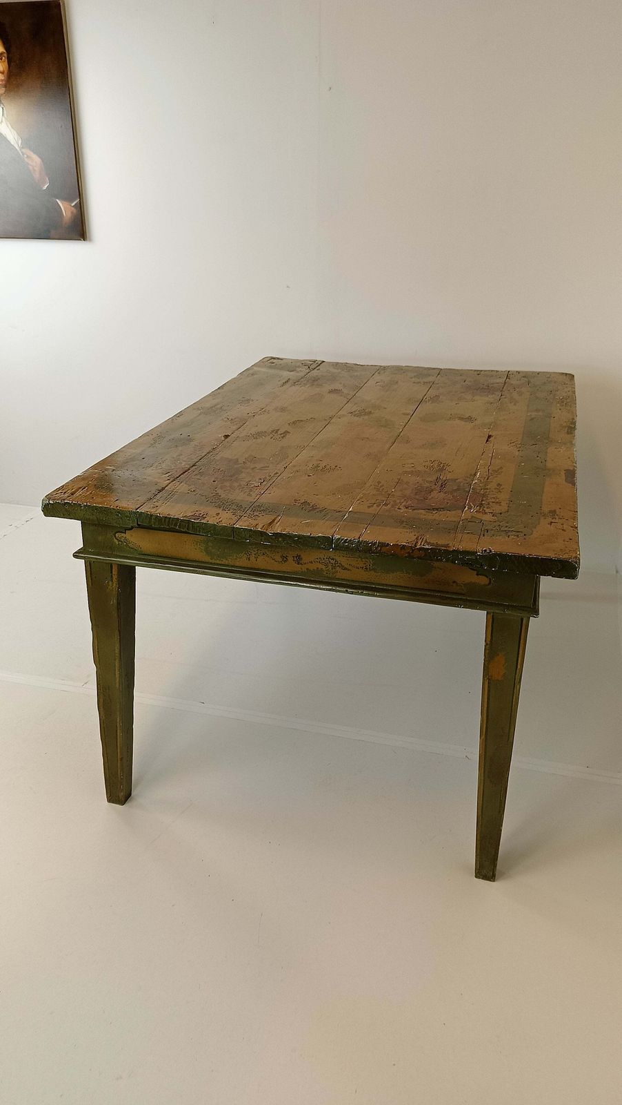 photo vintage Antique Swedish Dining Table, 1800s