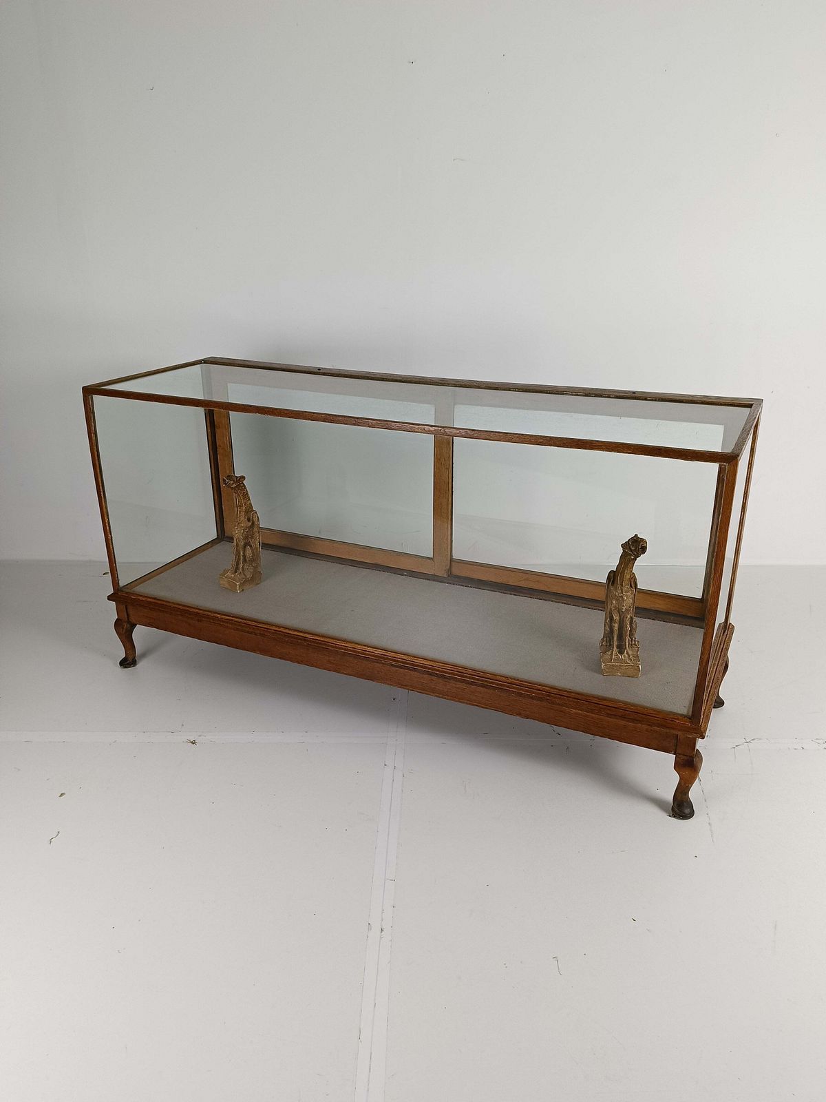 photo vintage Antique Large Glass Dispay Cabinet / Shop Counter