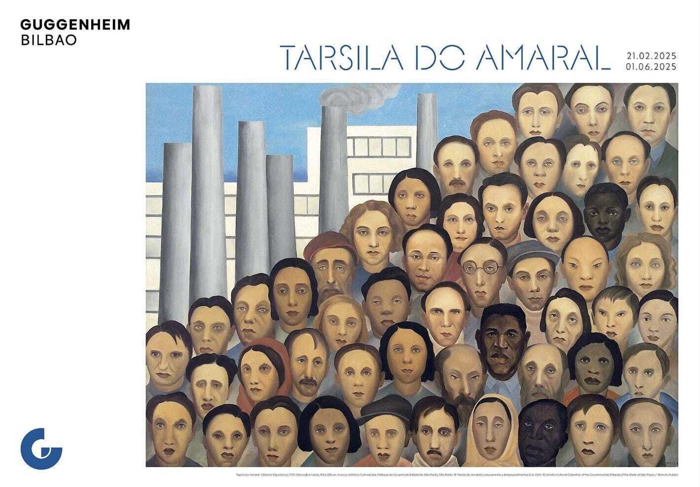 Authentic Tarsila Do Amaral Poster   Workers   Fab Exhibition Poster By The Female Brazilian Painter