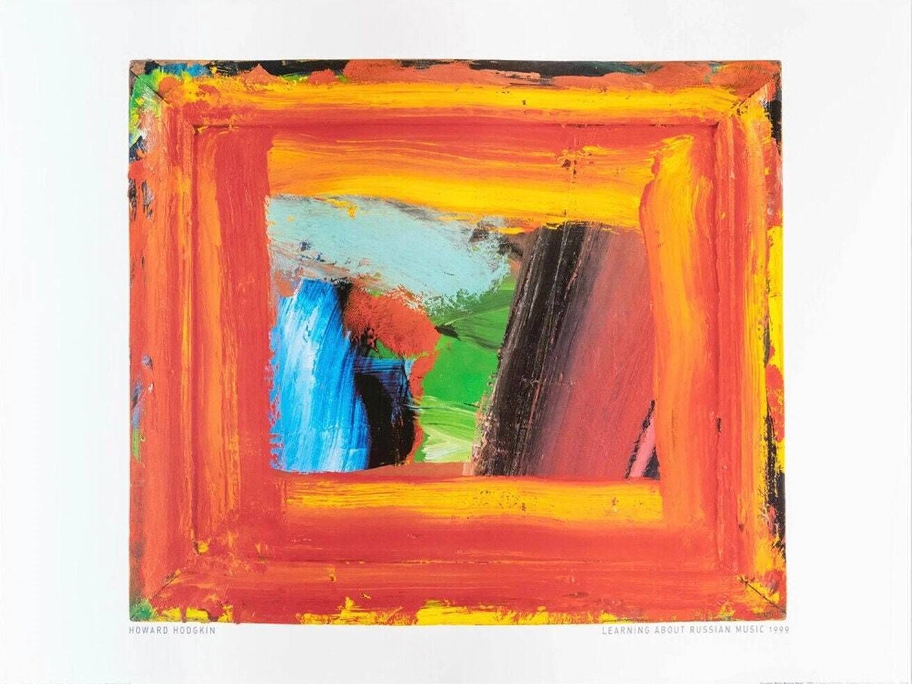 Original Vintage Howard Hodgkin Exhibition Poster   Learning About Russian Magic   Stunning Gallery Print Colour Block