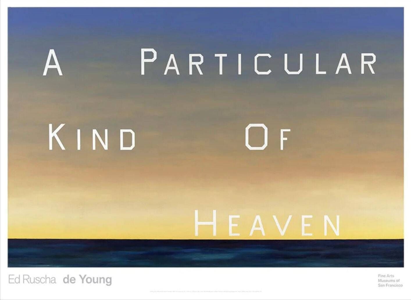 Authentic Ed Ruscha Exhibition Poster   A Particular Kind Of Heaven   Original Museum Print   La Cool Pop Art Nice Hot Vegetables