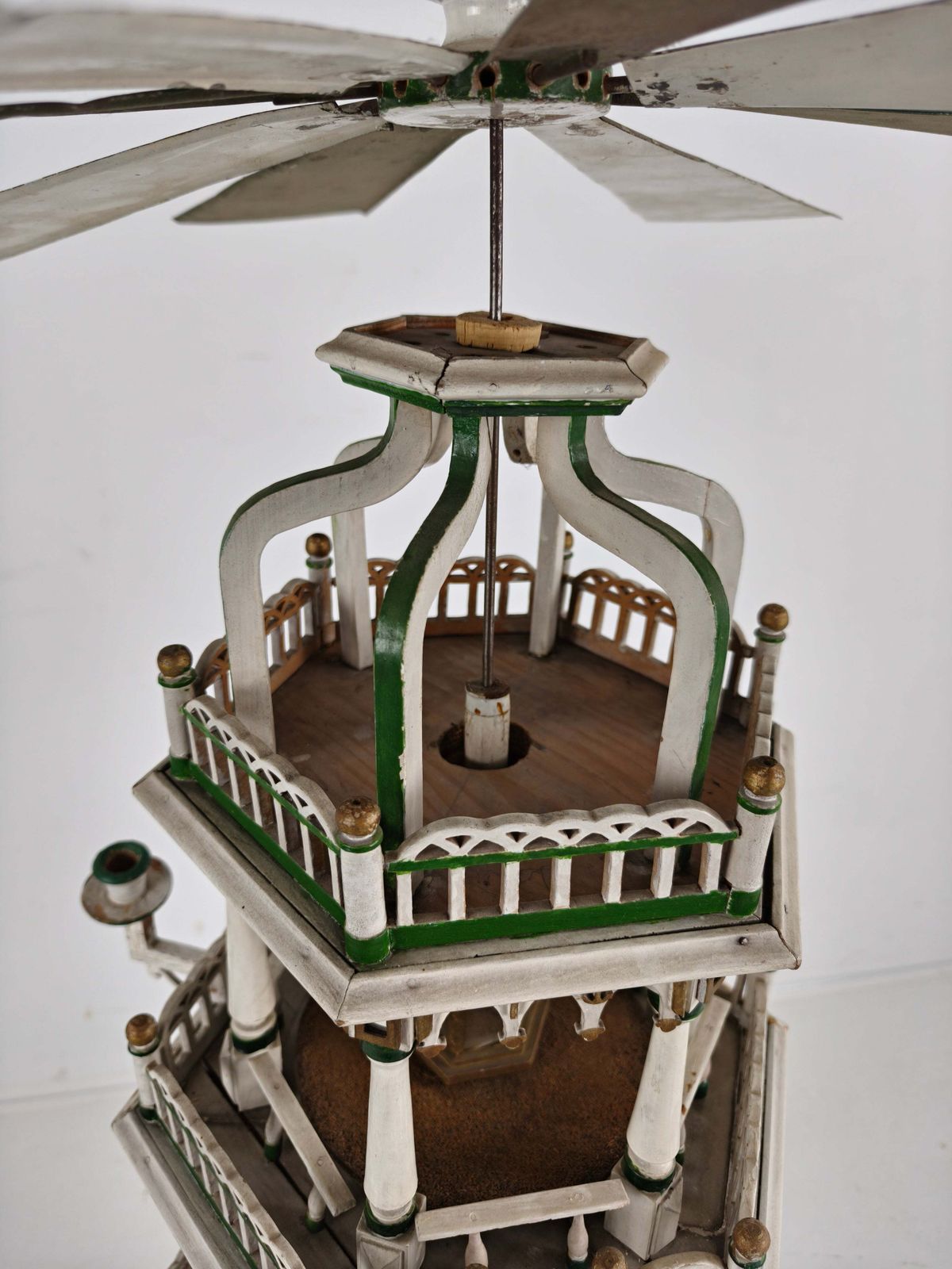 19th Century Handmade Christmas Pyramid – Rare And Beautiful German Folk Art Piece photo Home Decor