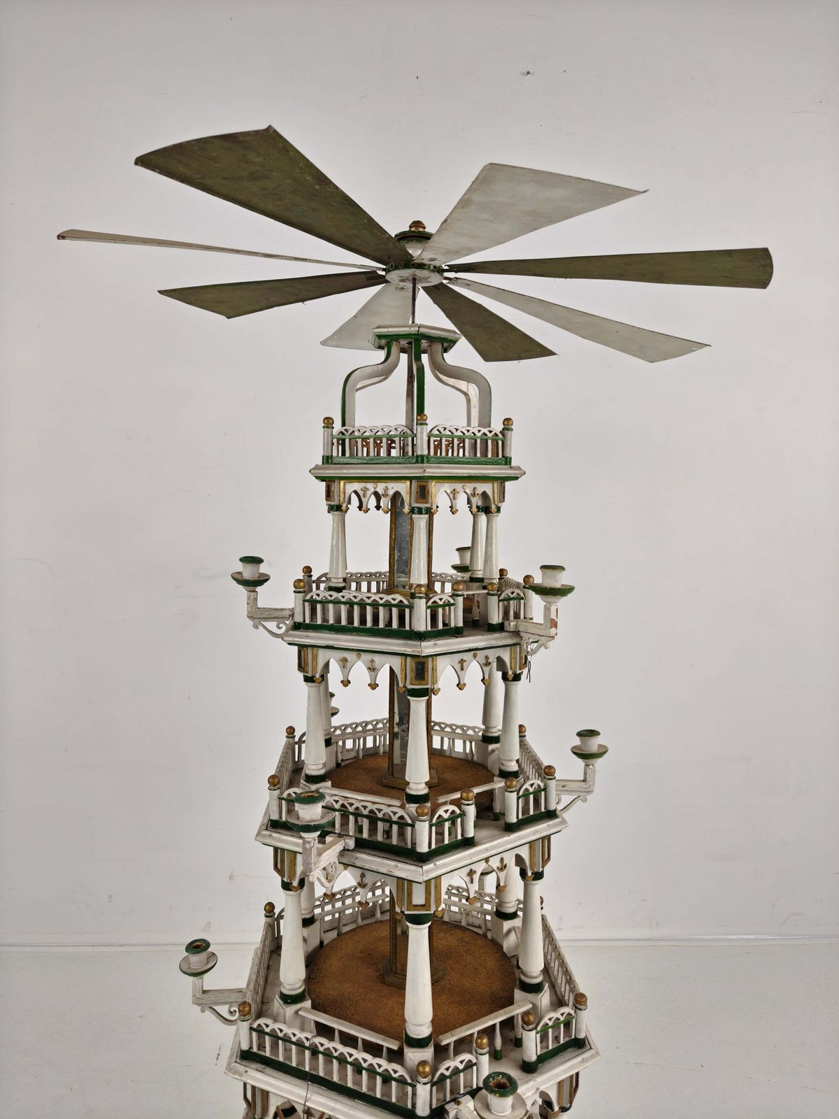 photo furniture 19th Century Handmade Christmas Pyramid – Rare And Beautiful German Folk Art Piece