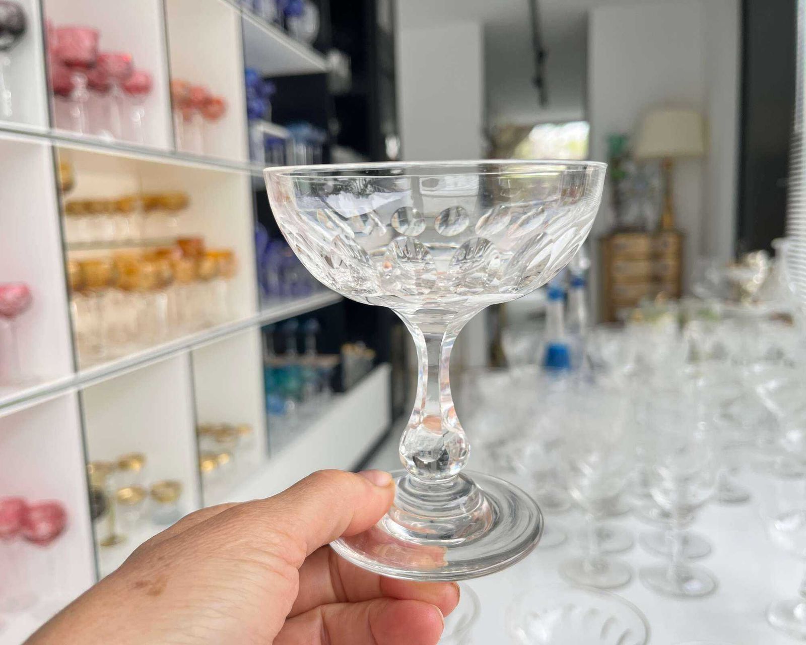Kristallen Champagneglazen | 6 Stuks | 1904 | Val Saint Lambert photo Woonaccessoires