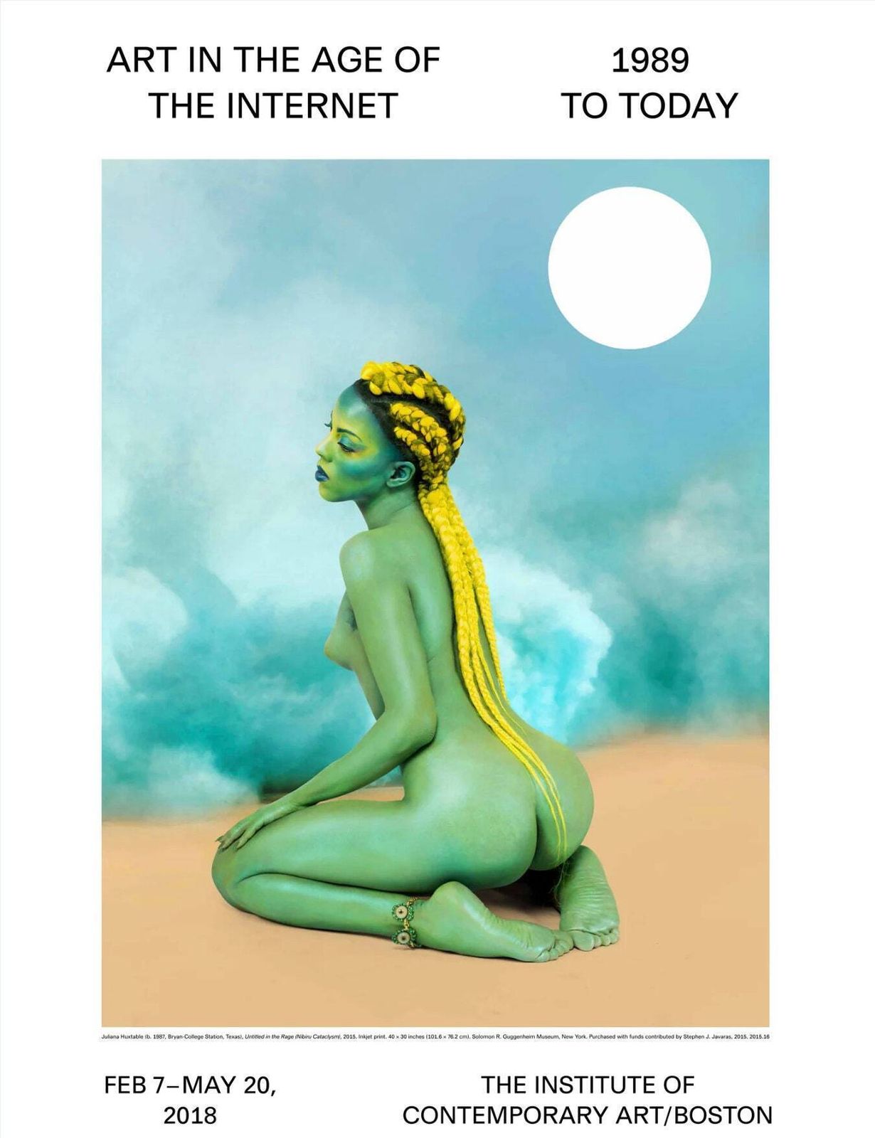 Original Juliana Huxtable Exhibition Poster   Untitled In The Rage   Nibiru Cataclysm   Stunning Museum Print Female Artist Queer Dj Poc