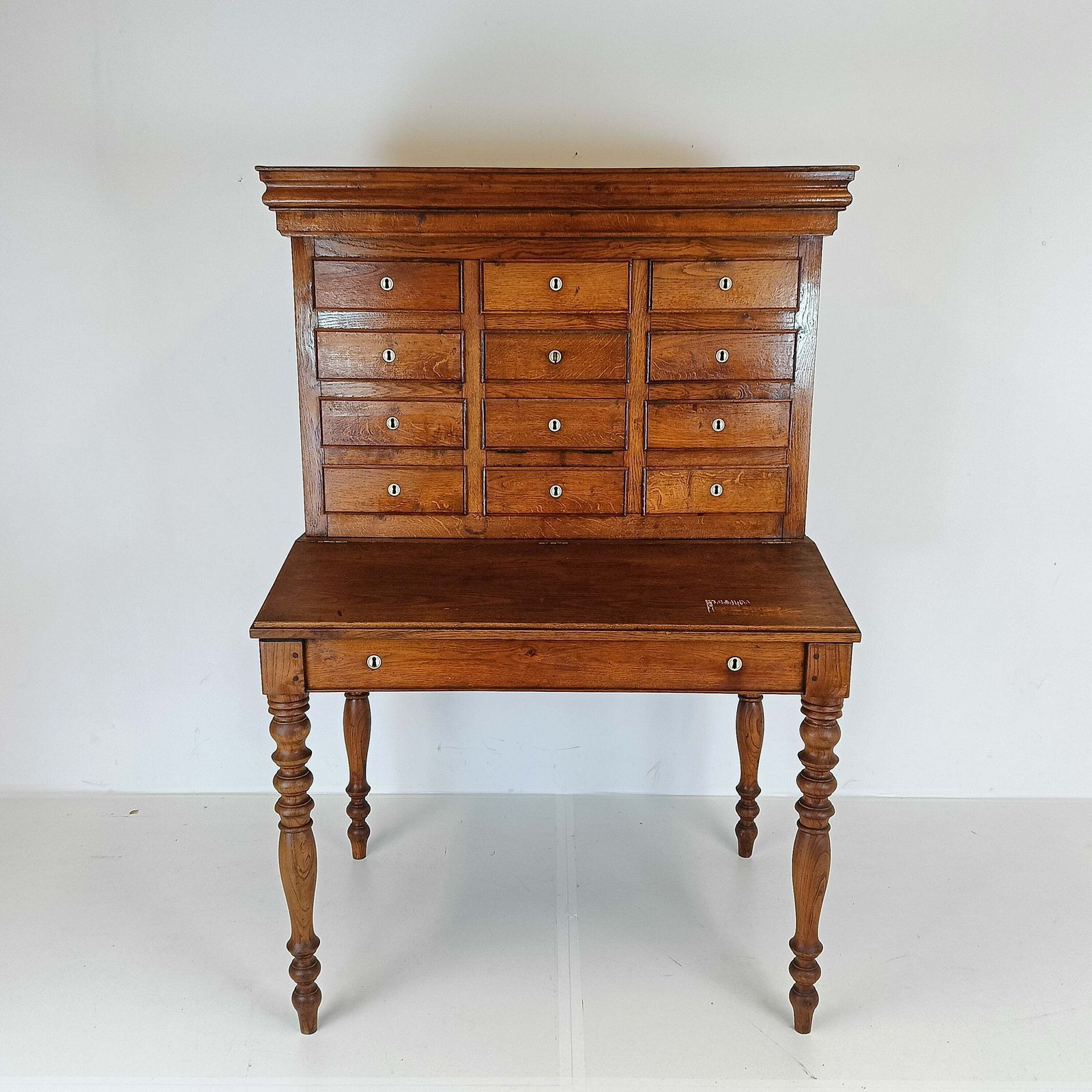 Stunning Antique One Of A Kind Notary Desk With Working Safe Bell photo furniture