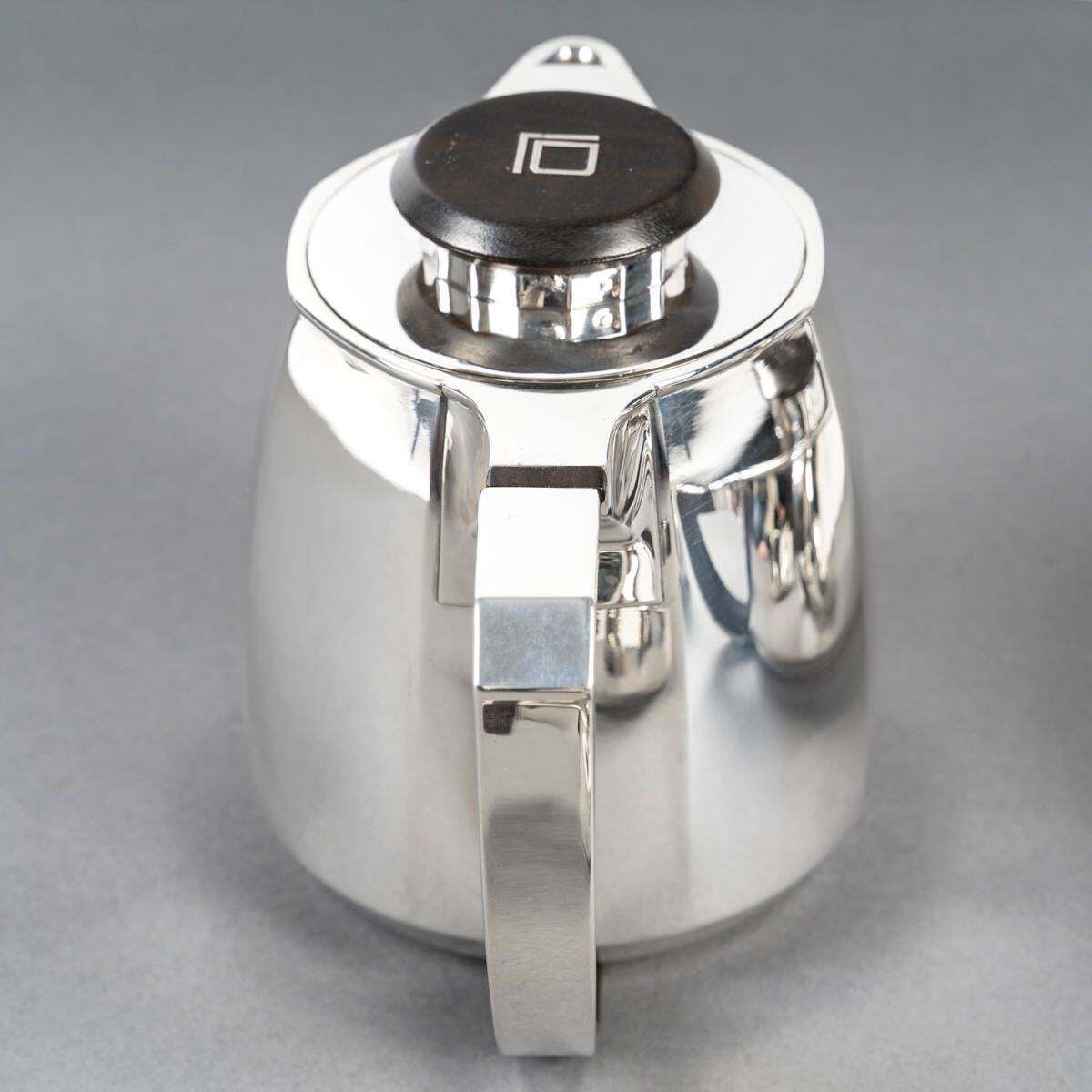 Jean E Puiforcat Tea And Coffee Set 4 Pieces Art Deco Silver Circa 1930 photo buy