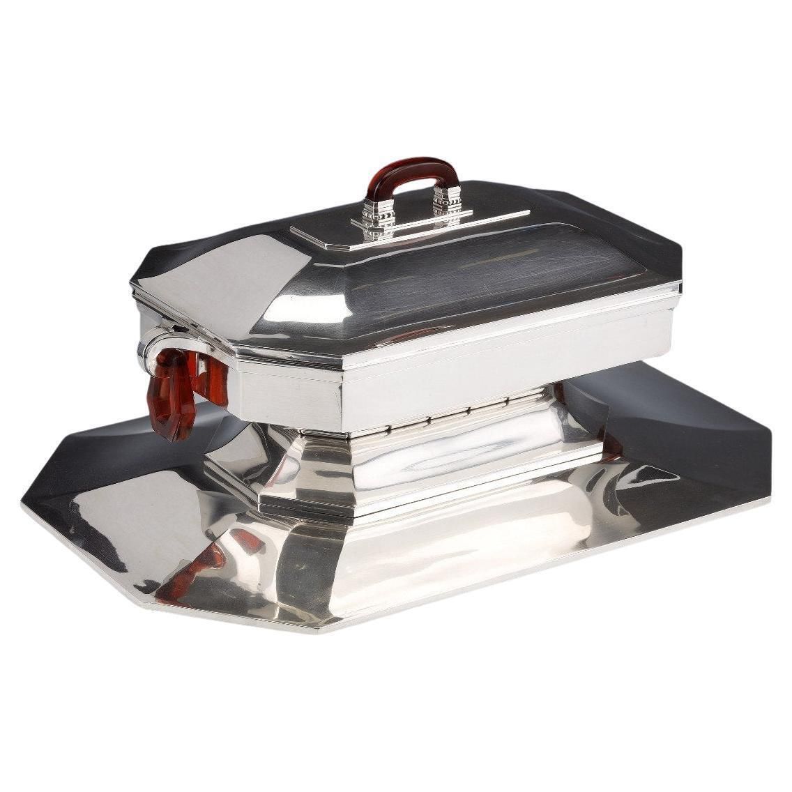 Goldsmith Auguste Leroy   Centerpiece In Solid Silver Circa 1930