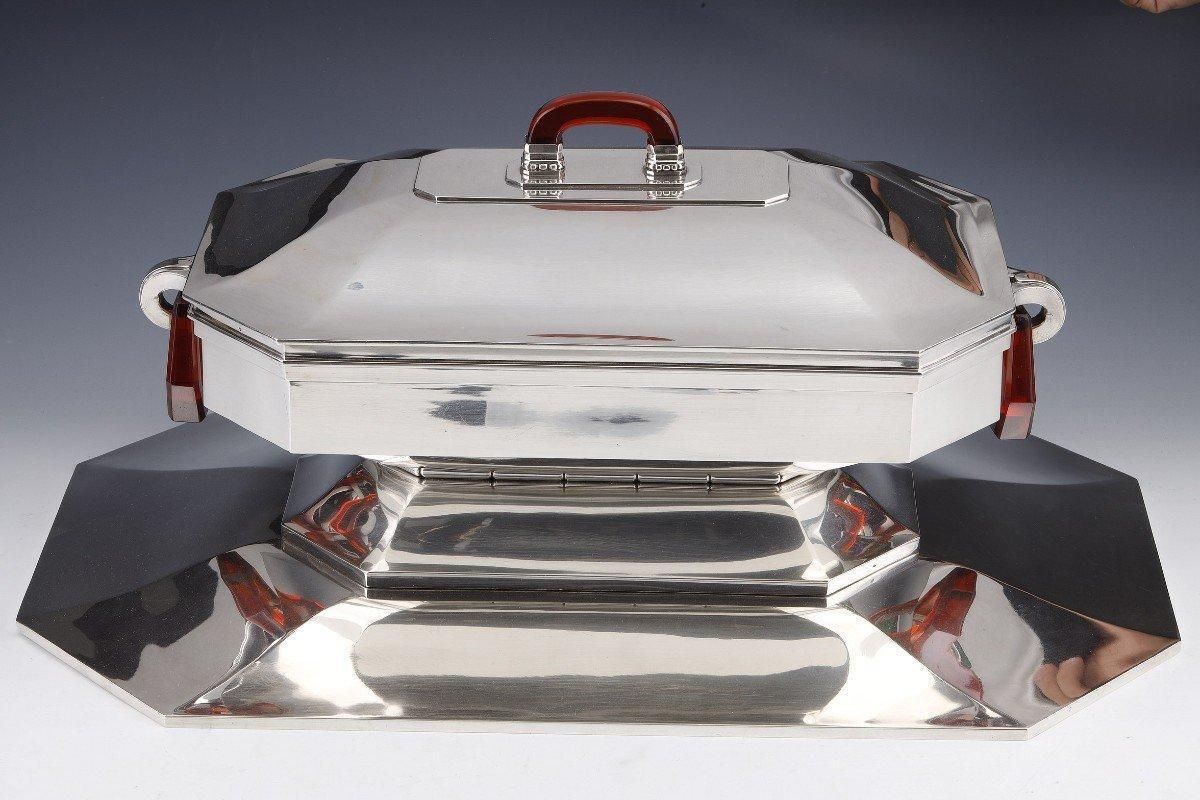 photo for sale Goldsmith Auguste Leroy   Centerpiece In Solid Silver Circa 1930