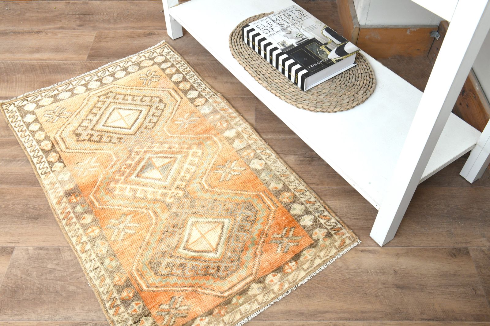 2x3 Turkish Small Rug, Bath Mat, Bathroom Rugs, Wool Oushak Carpet, Wool Bedside Carpets, Handmade, Washable photo furniture