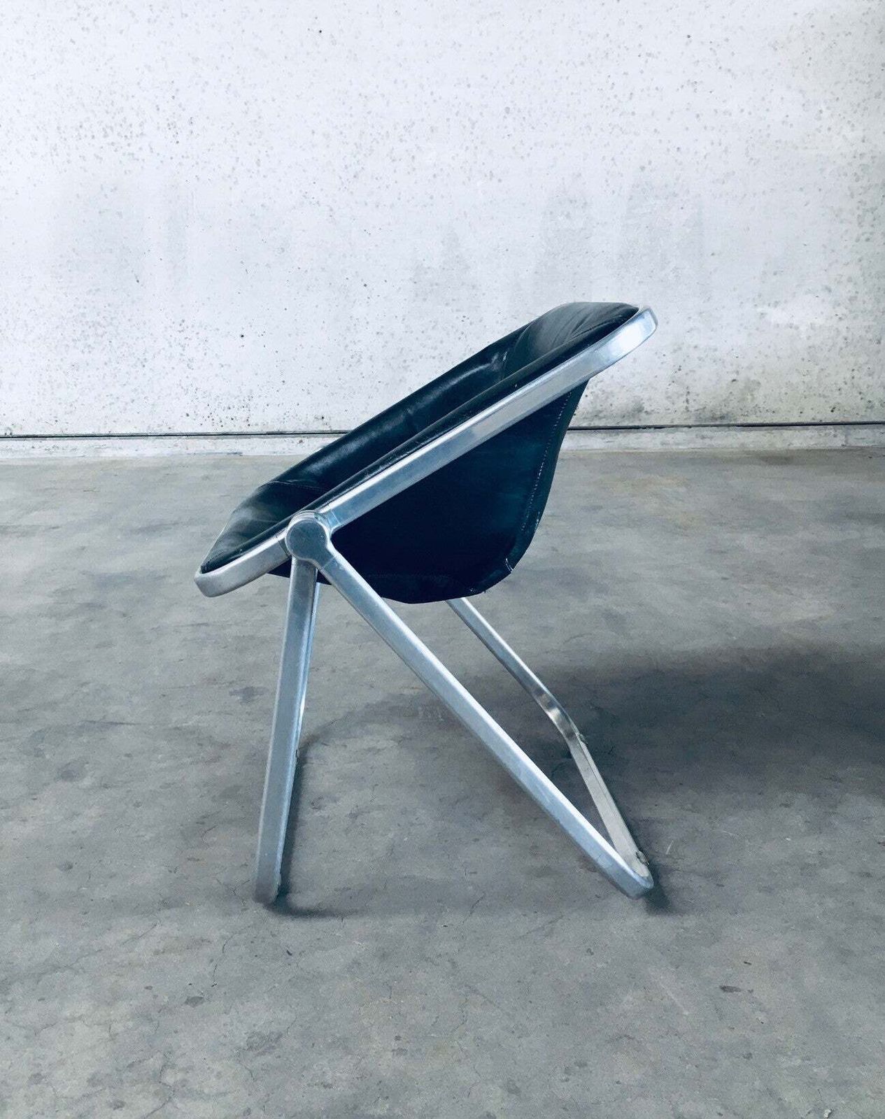 Plona Leather Side Chair By Giancarlo Piretti For Castelli, 1970's Italy photo Furniture