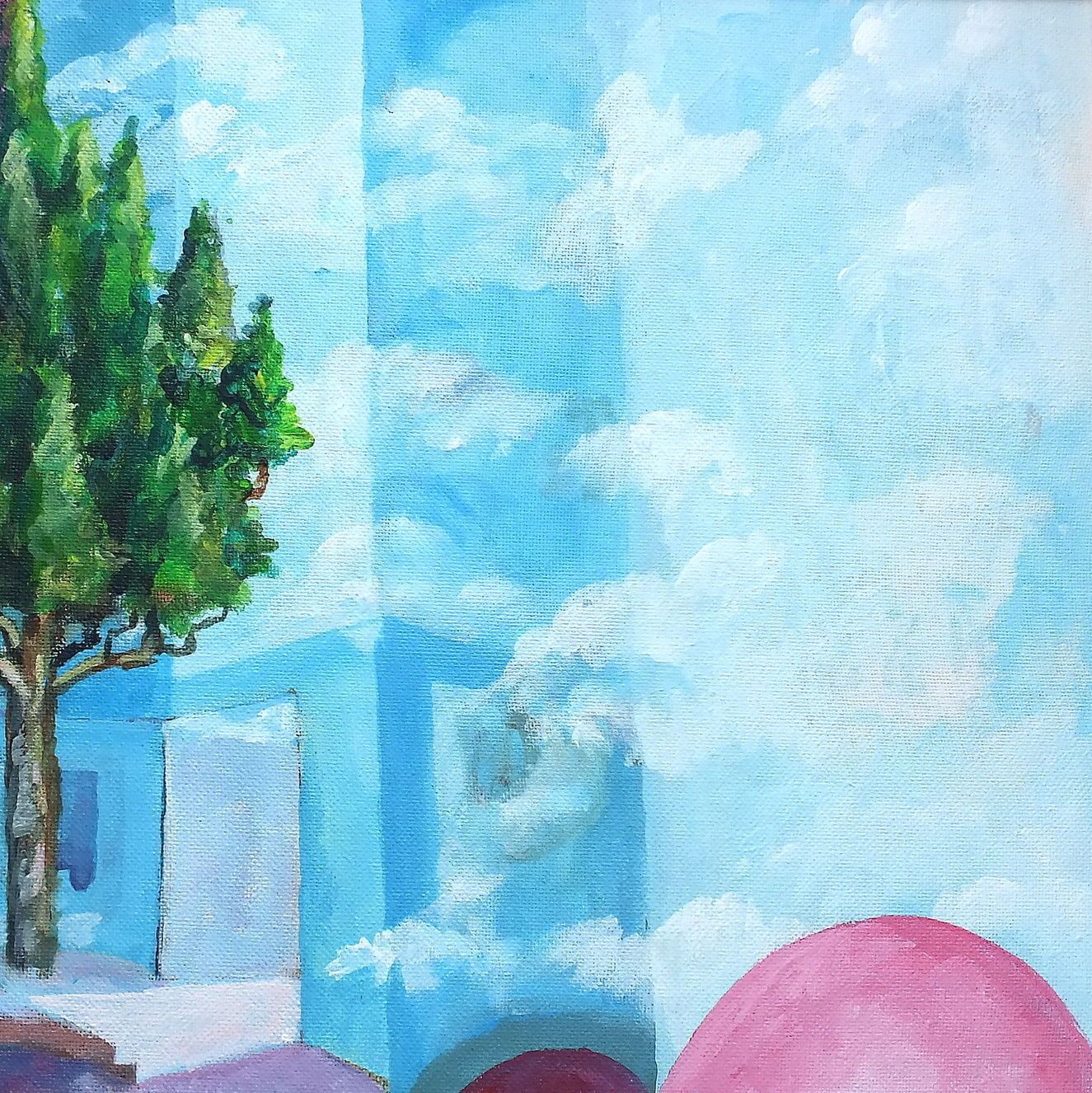 Vintage Original Acrylic Painting On Canvas 'Take A Chance' By Richard Cafiero C1980 photo 450.0