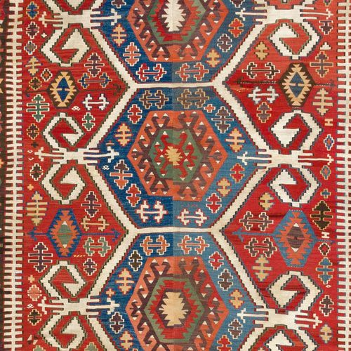 5.6x13.5 Ft Antique Anatolian Konya Kilim, Ca 1880, Flat Weave Rug photo for sale