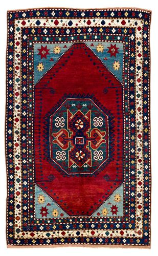 5.6x9 Ft Antique Caucasian Lori Pambak Kazak Rug