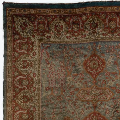 6.6x11.5 Ft Rare Antique Double Sided "Angora" Wool Oushak Rug, Ca 1890 photo for sale