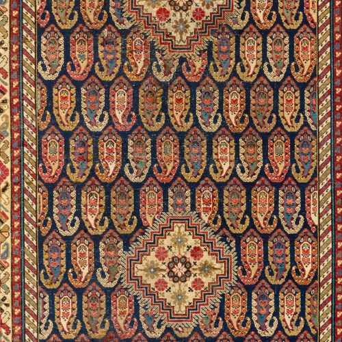 4.6x12 Ft Antique Caucasian Khila Rug, Ca 1800, Museum Quality Collectors Runner photo for sale
