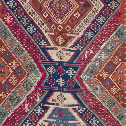 5x13.5 Ft Rare Antique Handmade Anatolian Flat Weave Kilim Rug, Ca 1875 photo for sale