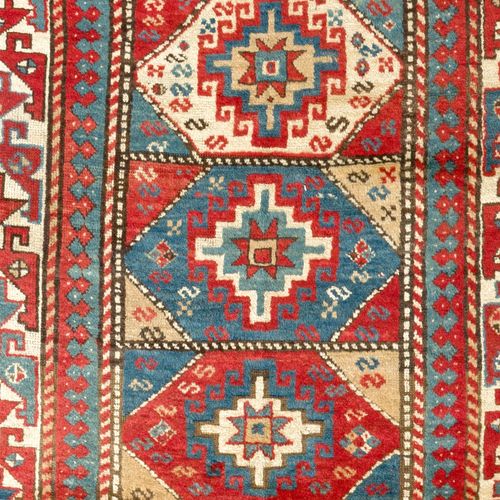 4x8 Ft Antique Caucasian Moghan Kazak Rug, 19th Century photo furniture