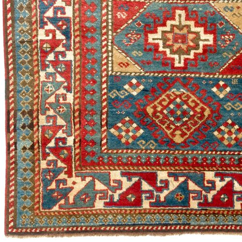 4x8 Ft Antique Caucasian Moghan Kazak Rug, 19th Century photo Textiles
