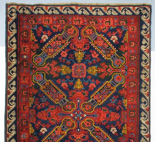 3.7x11.5 Ft Antique Caucasian Seychour Runner Rug, 19th Century photo furniture