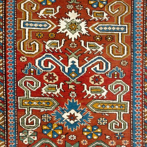 3.4x5.4 Ft Antique Caucasian Perepedil Rug. Hand Knotted Wool Carpet photo furniture