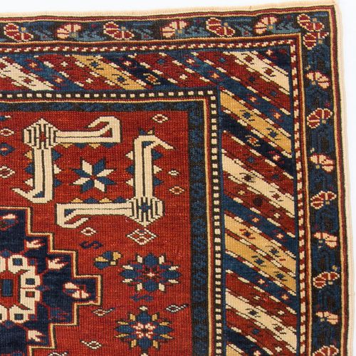 3.5x5.3 Ft Antique Caucasian Karagashli Shirvan Rug, Ca 1880 photo Textiles