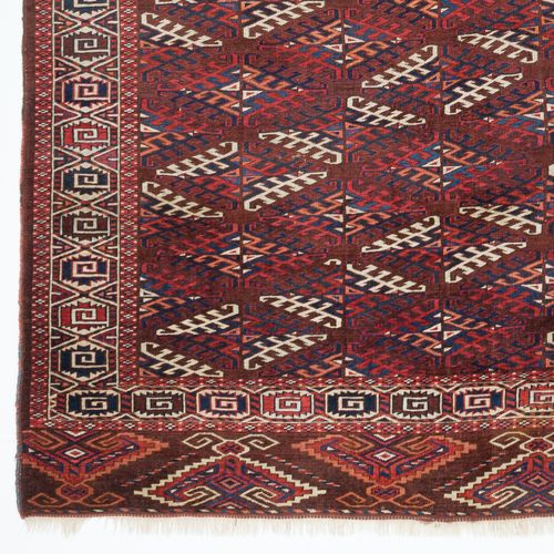 7.6x12.2 Ft Antique Turkoman Yomut Main Carpet. 19th Century. photo Textiles