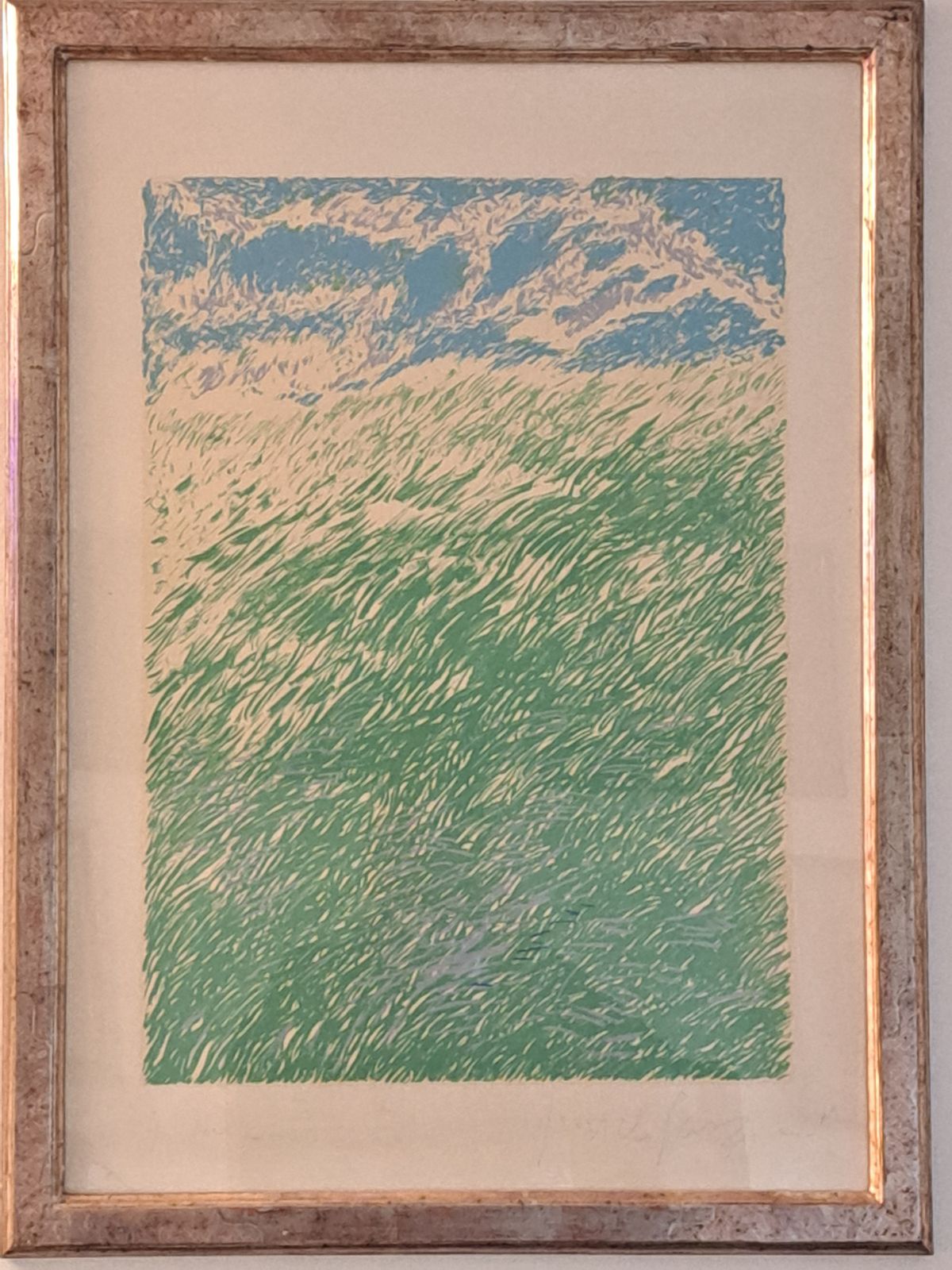 Pericle Fazzini "Wind On The Meadow" Author's Proof Mixed Media Print On Paper