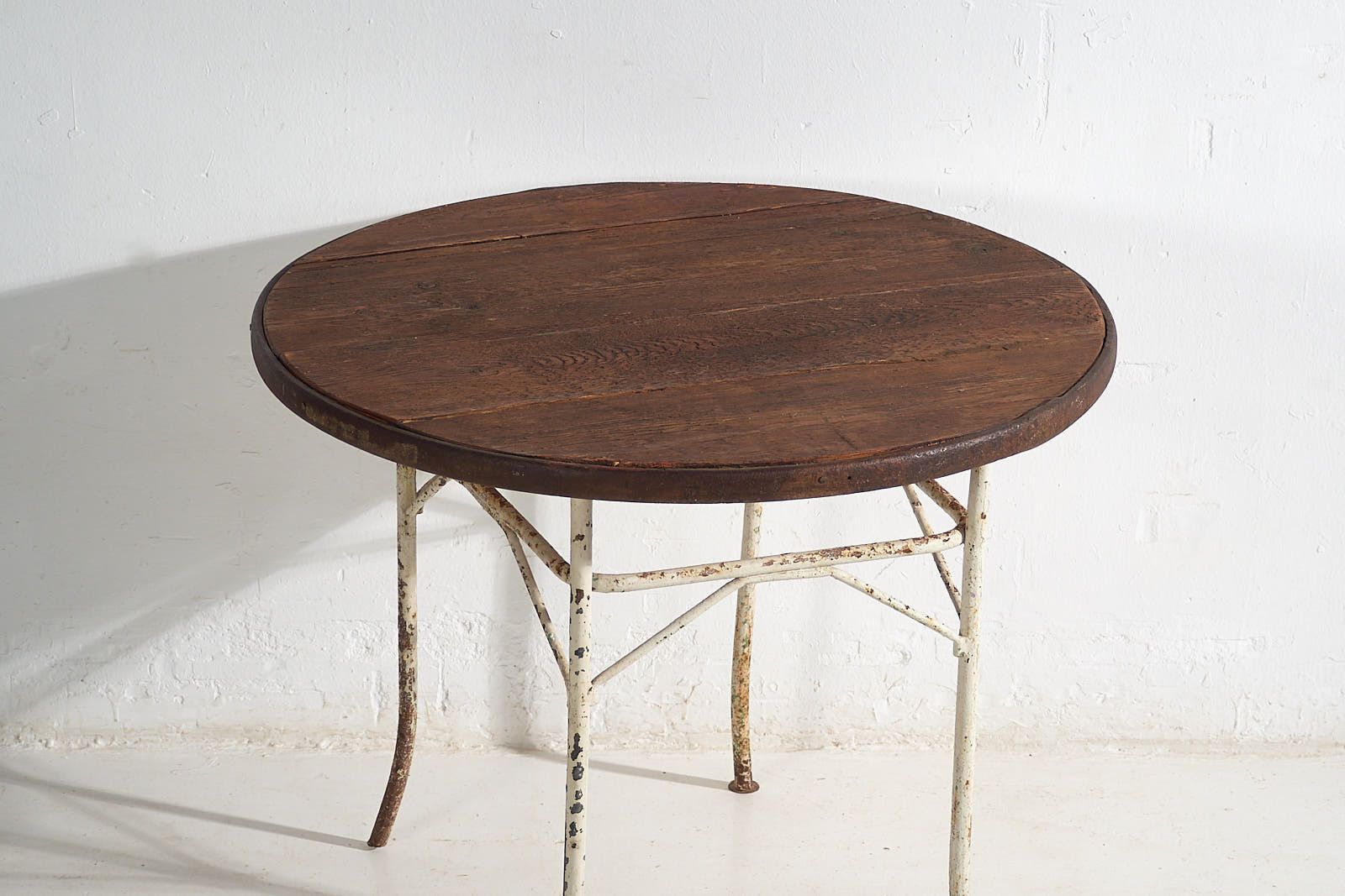 Antique Round Outdoor Metal Table (France, C.1900) photo furniture