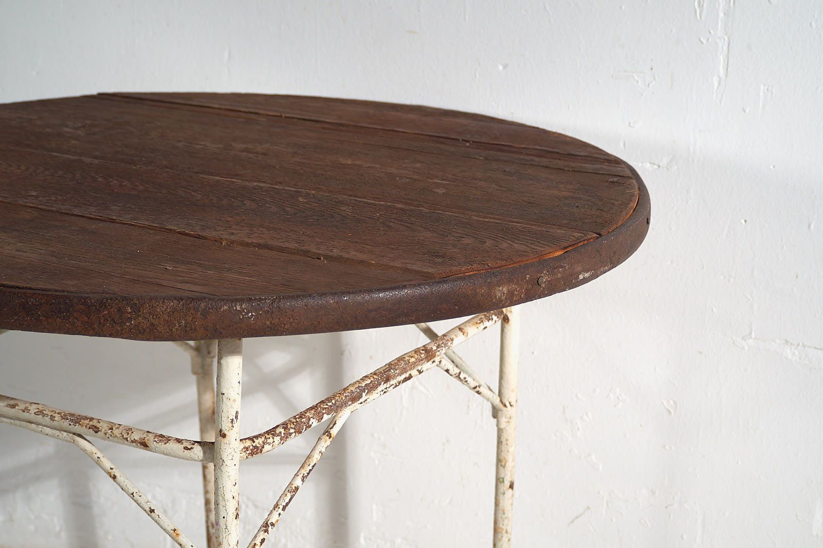 photo for sale Antique Round Outdoor Metal Table (France, C.1900)