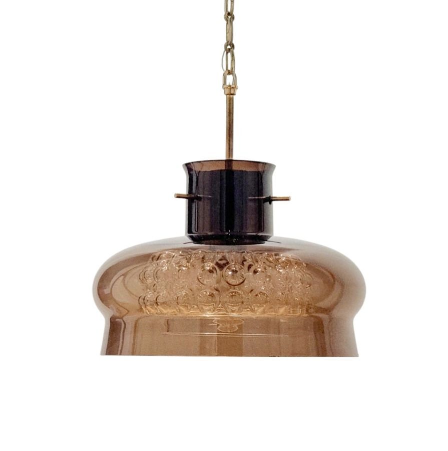 Large Mid Century Scandinavian Glass & Brass Ceiling Light "Neptune" Model By Carl Fagerlund For Orrefors, Sweden, 1960s photo furniture