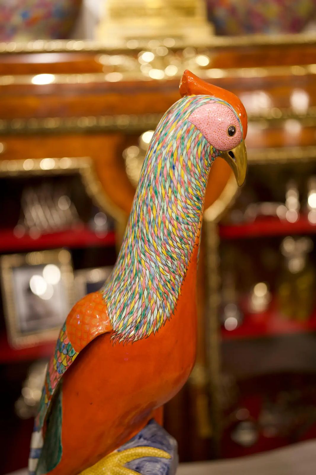 photo for sale Large Pair Of Famille Rose Pheasants By Samson