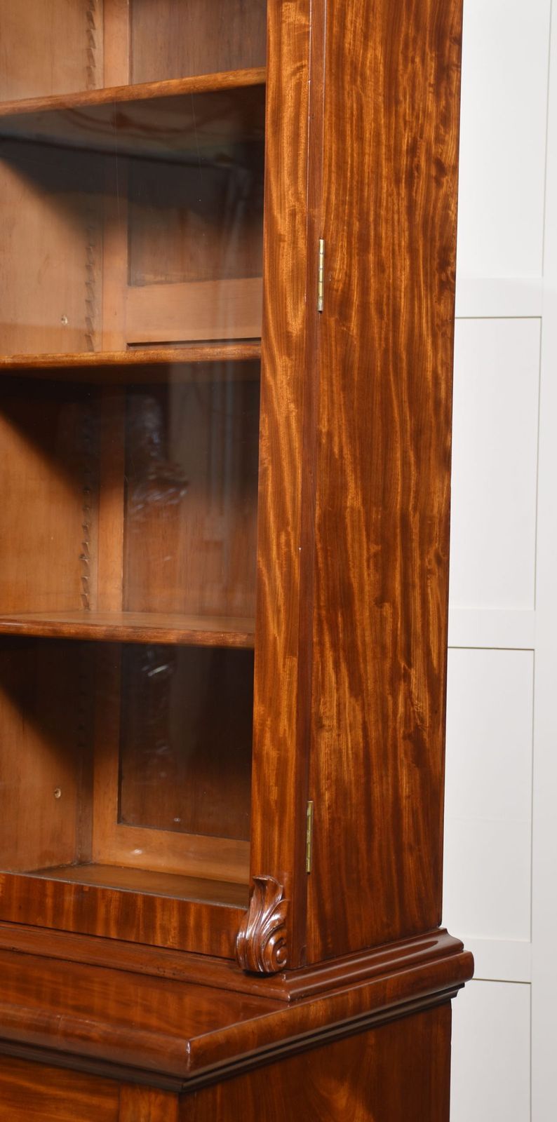 19th Century Mahogany Library Breakfront Bookcase photo for sale